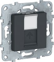Розетка компьютерная без рамки Schneider Electric Unica New 1-м. RJ45 5e антрацит картинка